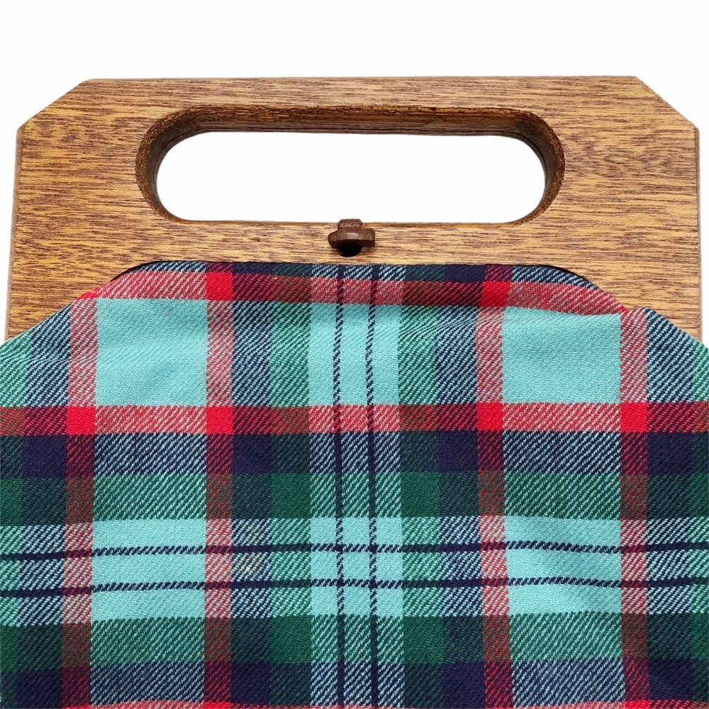Vintage Trimingham’s Blue Plaid Bermuda Bag